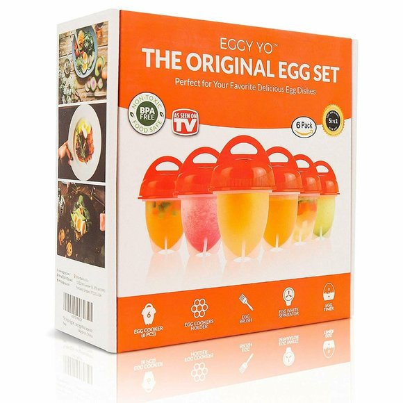 NEW EGGY YO SILICONE 5 IN 1 EGG COOKER SET - Picture 1 of 6